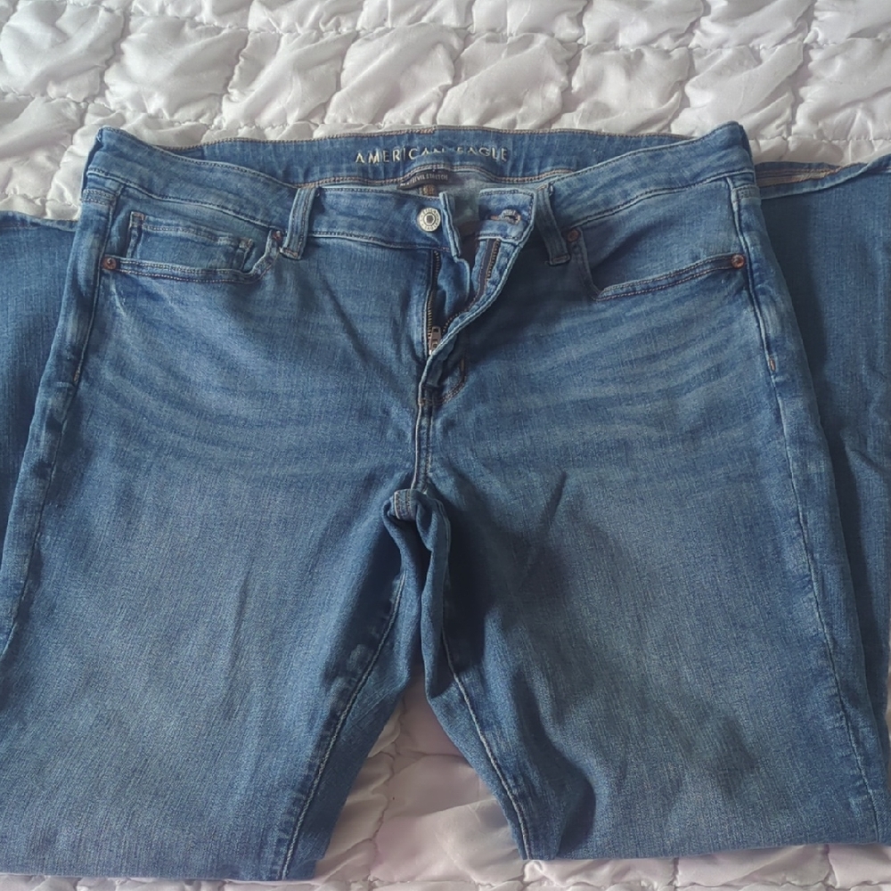 American Eagle Outfitters Women's Light Blue Skinny Jeans